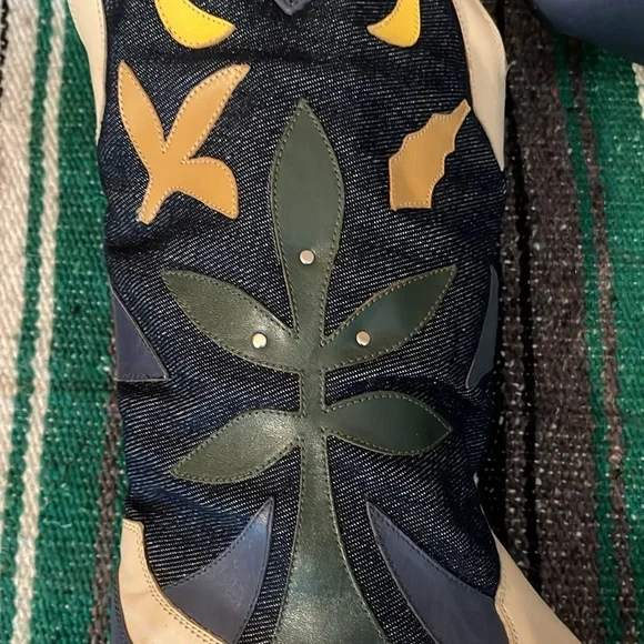 VINTAGE NEW OLD STOCK! ACME denim leather western boots women’s  8 - Picture 6 of 15